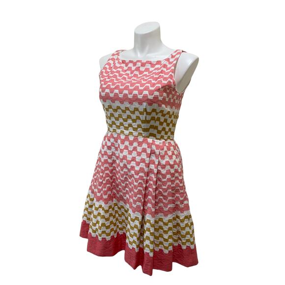 Taylor Color block Chevron dress Sz 14 - Picture 1 of 6